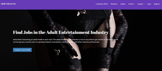 find work in the adult industry adult talent list