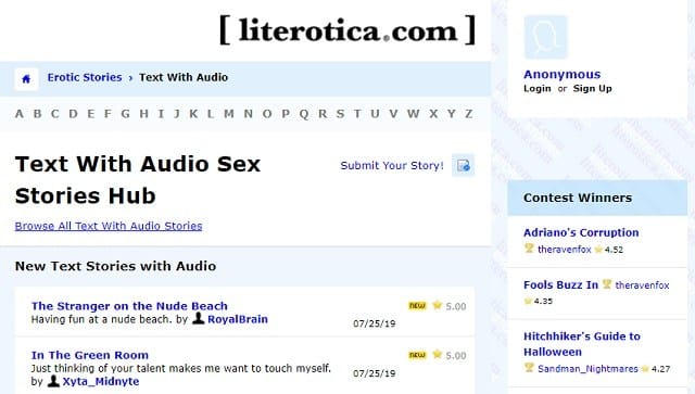best audio porn sites literotica