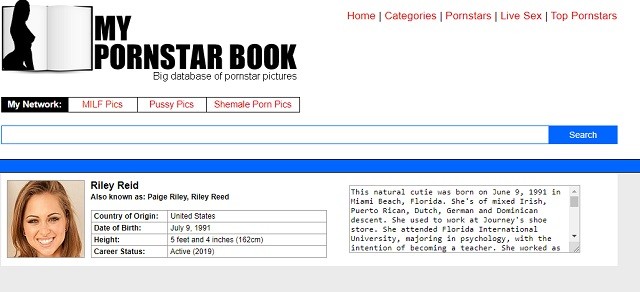 best porn star directories my pornstar book