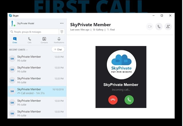 making calls with skyprivate