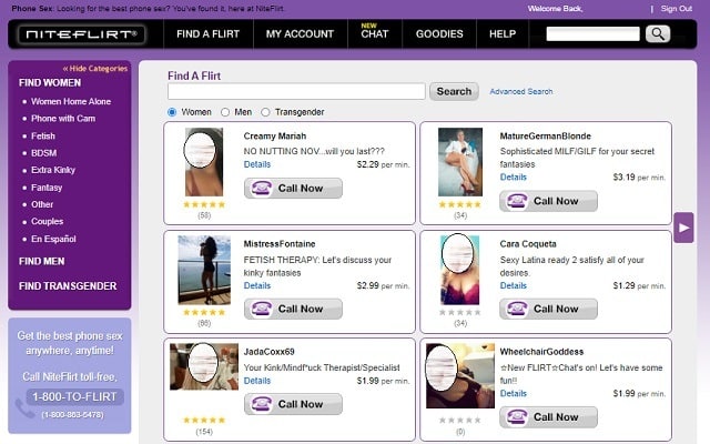 review of niteflirt adult chat lines