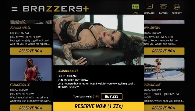 brazzers+ review live sex shows