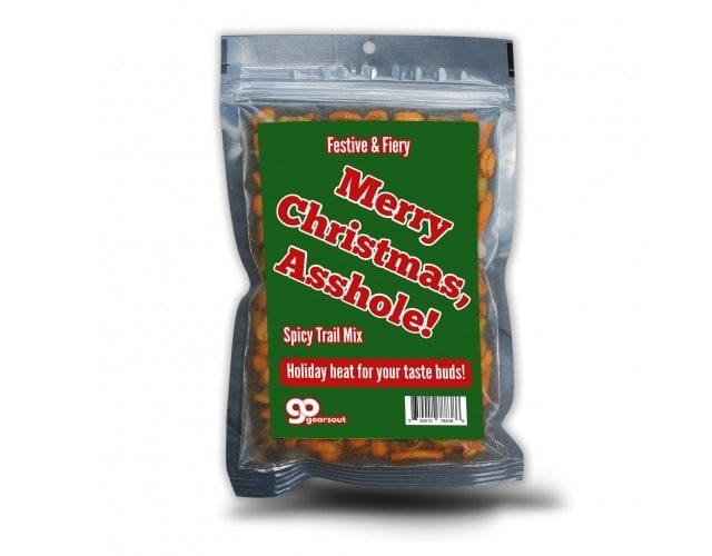 Dirty Secret Santa Gifts 2021 - merry christmas asshole trail mix