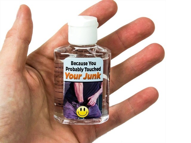Dirty Secret Santa Gifts 2021 - touched your junk hand sanitizer