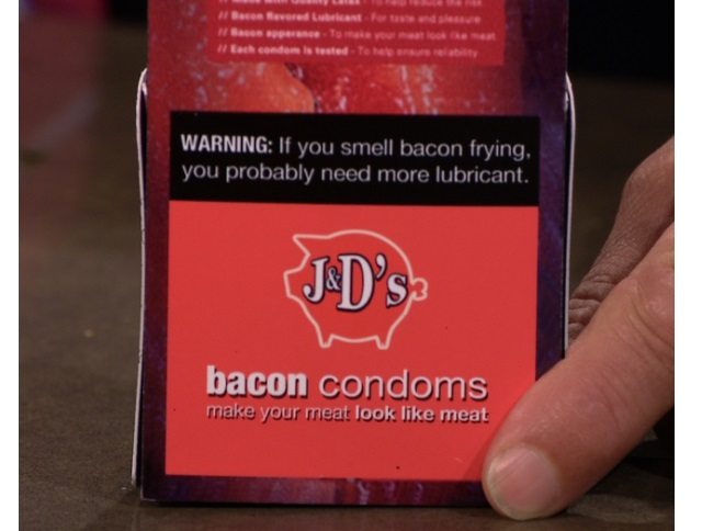 funny condoms bacon flavor