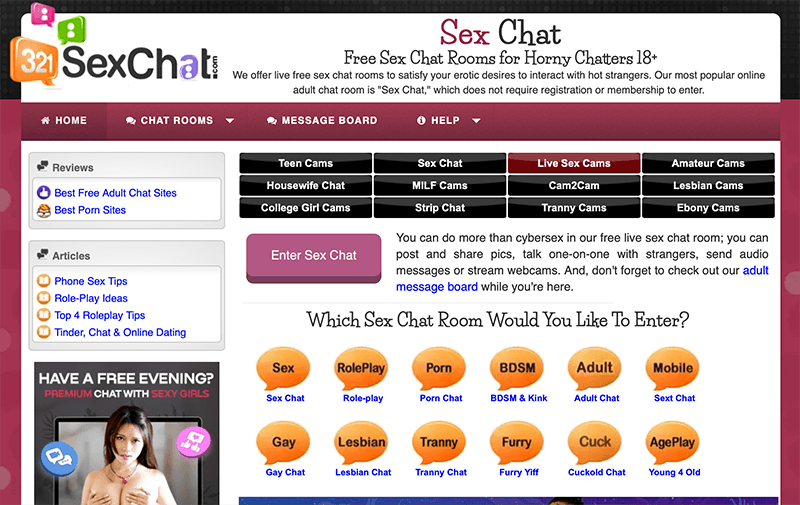 321 Sex Chat options