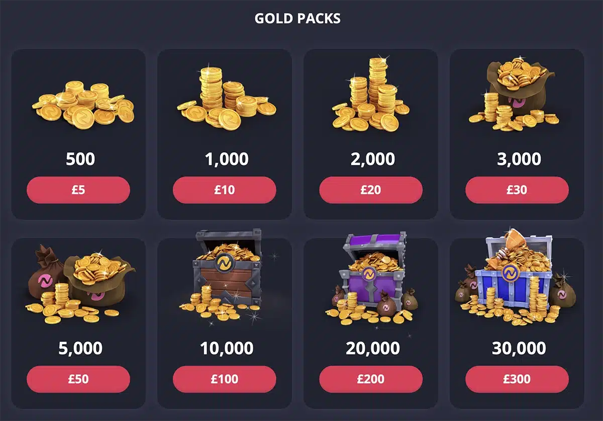 Nutaku Gold Packs