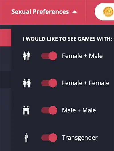 Nutaku Gaming sexual preferences
